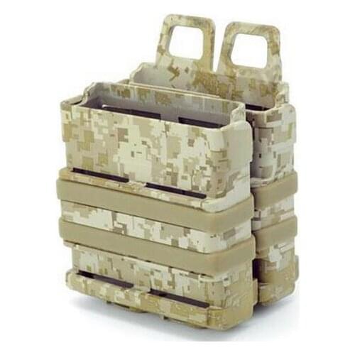 NEW Digital FAST DOUBLE Magazine Holster Pouch Set MOLLE SYSTEM , 5.56mm