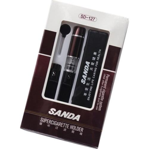 Sanda creative microporous filter circulatory washable Pipes Filter cigarette holder men Smoking tool for Ordinary Cigarettes