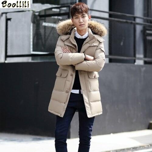 Duck Down Jacket Men Parkas 2020 Mens Winter Jacket Thick Hood Imitation Fur Collar Outwear Windproof Coat Plus Size 4XL