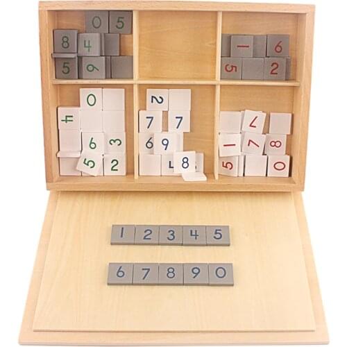 Montessori Materials Math Toys Number Titles of Checker Board Toys for Children Elementary Multiplication Kids Toy Rectangle Box