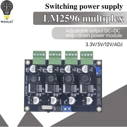 LM2596 Multi Channel Switching Power Supply 3.3V/5V/12V/ADJ Adjustable Voltage Output Power Supply Module