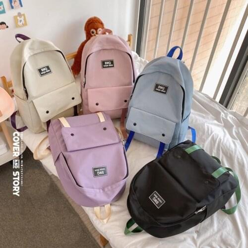 Fashion Womens Backpack Korean Nylon Trendy Schoolbags For Girls Large-capacity Waterproof And Anti-theft Travel Backpacks