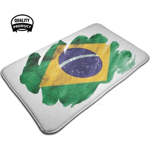I Love Brazil For Brazilian - American And Brazil National Flag Soft House Family Anti-Slip Mat Rug Carpet Brazil Brazilian Day