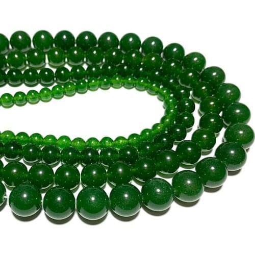 Wholesale Natural Green Jaspers Loose Round Stone Beads For Jewelry Making DIY Bracelet Necklace Charms 6/8/10/12 MM