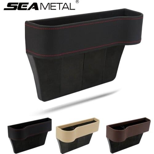 Storage Car Seat Gap Organizer Car Seat Crevice Storage Box Stowing Tidying PU Leather Holder for Water Phone Card Universal Set
