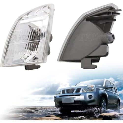 Front Corner Fog Lights Housing Clear 26175-EQ600 26170-EQ600 for Nissan X-Trail T30 Front Foglamp Shell