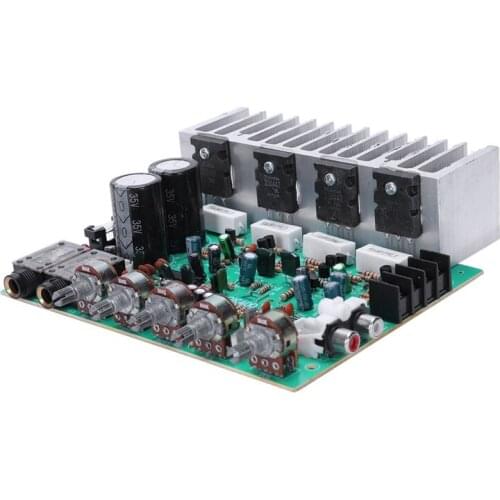 O Amplifier Board Hifi Digital Reverb Power Amplifier 250W X 2 2.0 o Preamp Rear Amplification With Tone Control E3-004