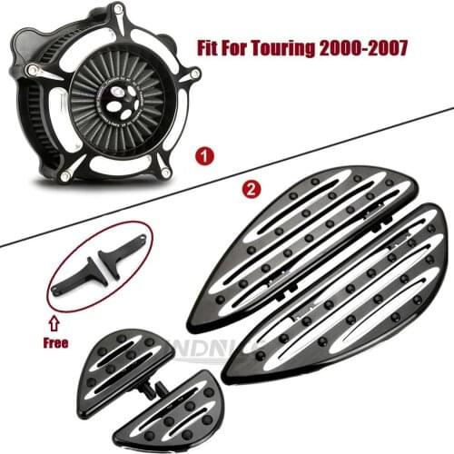Fit For Harley Softail Breakout FXSB 2013-2015 touring 01-07 FLHX FLHR FLTR FLHT Deep cnc cut Floorboards Foot peg Air Cleaner f