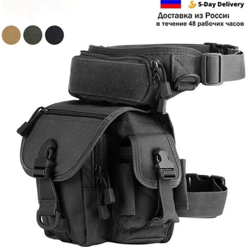 WOLF ENEMY Outdoor Sports 1000D Nylon Tactical Leg Bag Waist Leg Bag for Camping Hiking Climbing Mens Military Waist Pack
