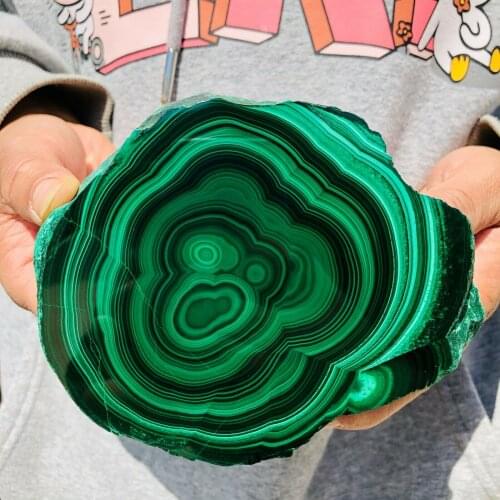 Natural malachite flake quartz crystal sheen healing mineral sample for home decoration