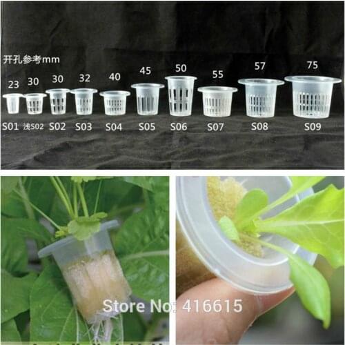Engraftment Basket Vegetables Planting Nursery Basket Cup Net Cup Pots For Seedlings Hydroponics System Black Plastic Pot