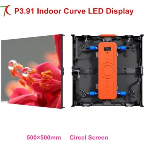 LED manufacturer sales curve screen P3.91 indoor full color die-casting aluminum cabinet rental led display