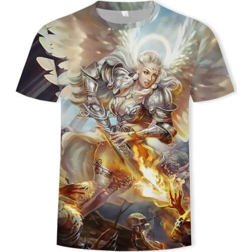 Girls drop shipping summer new fashion mens T-shirt sexy beauty 3d printed T-shirt casual cool T-shirt for men and women