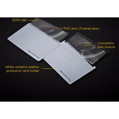 Rectangular Magnifier Magnifying Sheet Card Shape Portable Pocket Solar Igniter Fire Starter Ruler Outdoor Camping Equipment