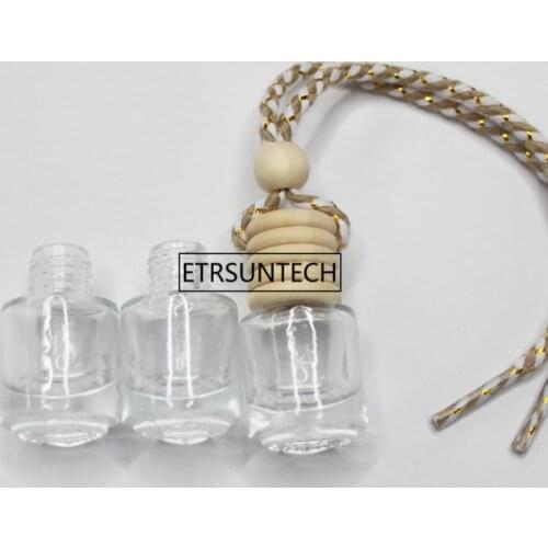 Empty Glass Bottle For Car Perfume Essential Oils Hanging Pendant Ornament Car-styling Accessories F1892