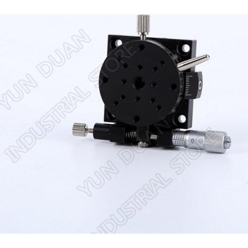 R Axis 38MM 1.5" Manual 360 Degree Heavy Load Rotary Sliding Table Micrometer Precision Adjust Angle Platform Optical RSP40-L