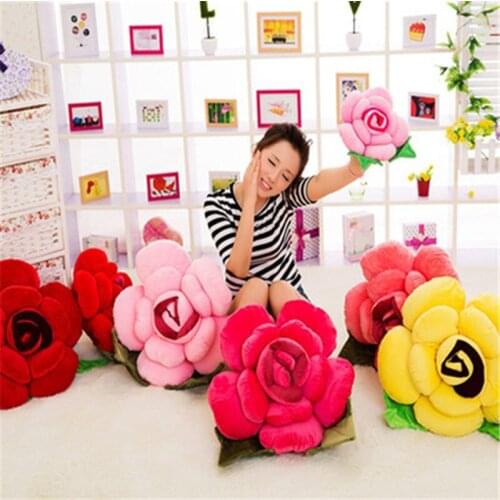 SBB sweet Valentines Day Girl friend gift Never fade Rose Short plush Toy Whole cotton filling cusion lifelike rose love sofa