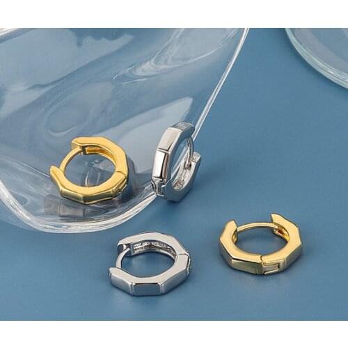 VENTFILLE 925 Sterling Silver Round shape Earrings For Women Simple Temperament Earring Korean Design Jewelry