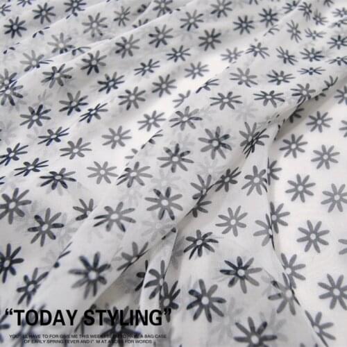 LEO&LIN White Large Wide Silk Georgette Chiffon Clothing Fabric DIY Patchwork Tissue