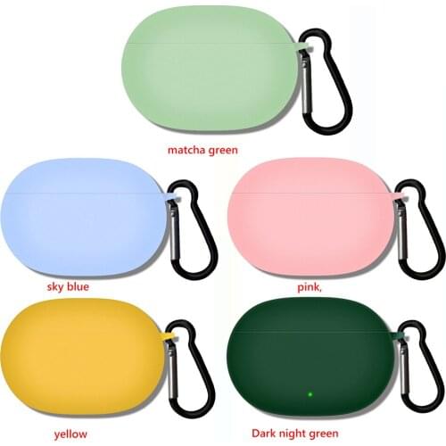 Silicone TPU Protective Earbuds Cover w/ Hook Soft Shell Protector for Beats Studio Buds Wireless Headset Storage Case