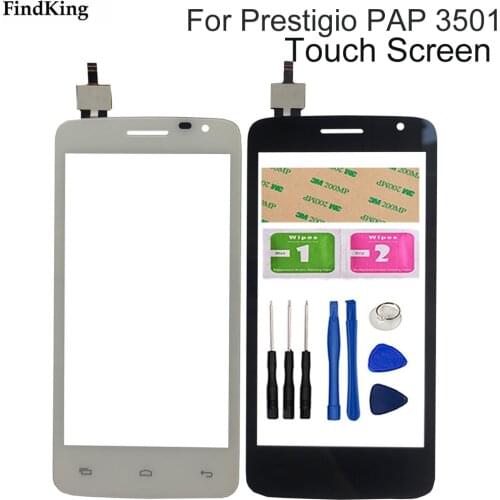 Touch Screen Glass For Prestigio MultiPhone PAP 3501 PAP3501 Duos Smartphone Front Screen Digitizer Panel Sensor Tools Adhesive