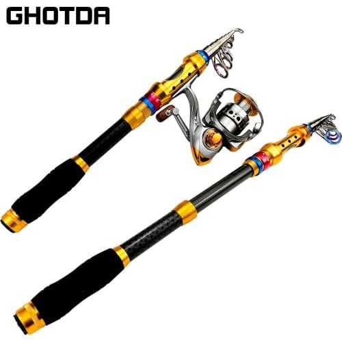 1.8-3.6M Telescopic Fishing Rod and 13BB Fishing Reel 1000/3000/5000 Portable Travel Spinning Fishing Rod Combo