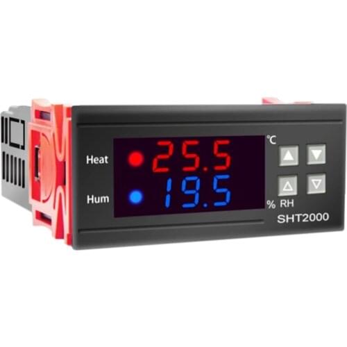 SHT2000 Temperature Humidity Controller Thermostat Humidistat Indoor Brewing Incubator Thermometer Hygrometer AC110-230V