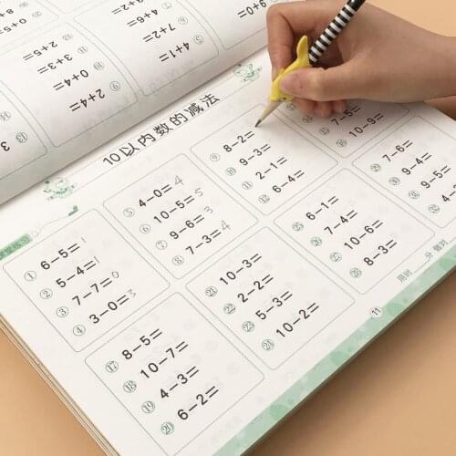 6 Books Children Addition And Subtraction Copybook Learning Math Exercise Copybook For Kids Children Math Practice Book