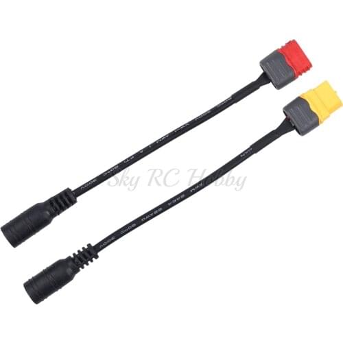 Universal XT60 / T Plug to DC 5.5/2.1mm Female Adapter Power Cable For Fatshark Skyzone Aomway Goggles RC Parts