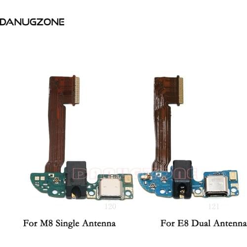 USB Charging Port Connector Charge Dock Socket Plug Flex Cable With Microphone + Audio Earphone Jack For HTC One M8 E8