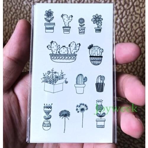 Waterproof Temporary Tattoo Sticker Plant cactus cute cartoon Flash Tattoo Fake Tattoo Fashion Sexy for Women