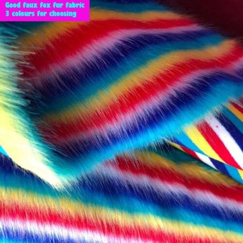 High Grade Faux Fur Fabric 3colours Choosing 3CM Long Hairy Imitation Fox Fur Fabric DIY Fur Collar Coat Decorative Materials