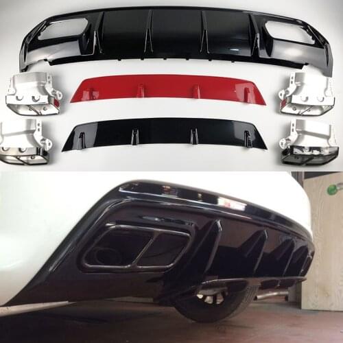 Rear Diffuser Lip Spoiler For Mercedes Benz W176 Hatchback 4 Door 2013-2018 A45 AMG A180 A200
