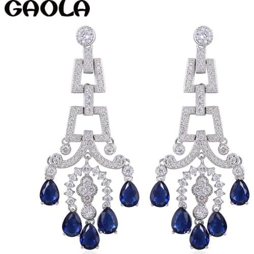 GAOLA Women Vintage 3 Colors Flower Dangle Earrings For Women Christmas Brincos GLE6387Y