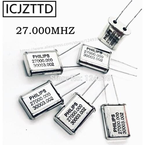 10PCS 49U 27.000MHZ 27.000M 27MHZ 27M 28.224MHZ 28.224M 28.224 30.000MHZ 30MHZ 30M 30.000M 2P HC-49U HC-49/U 11.35mmx4.65mm