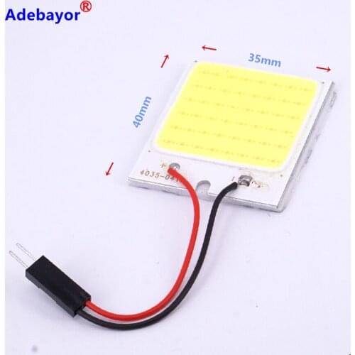 10 X Dome W5W COB 48 Chip LED Car Interior Light T10 194 Festoon Adapter led Car Vehicle smd Panel Auto car light white