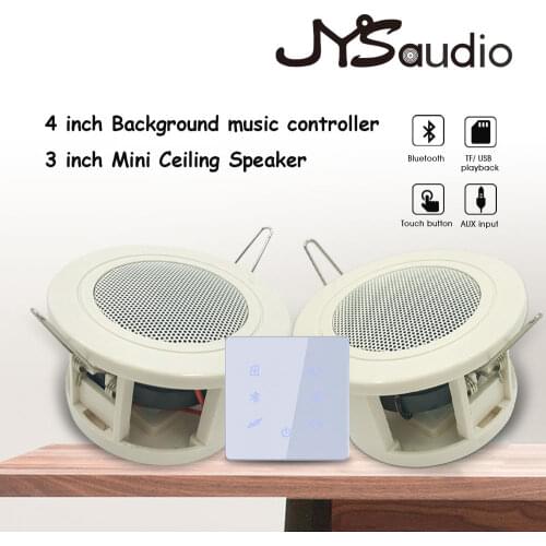 86 Standard In Wall Audio Amplifier Bluetooth Smart Home Background Music System with Digital Stereo Ceiling Speaker Combos