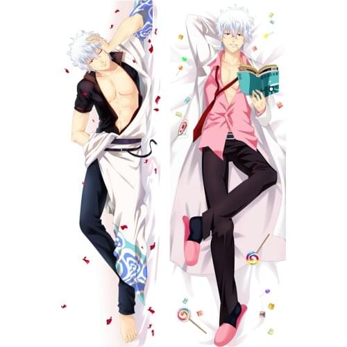 Anime GINTAMA Pillow Case Dakimakura Sakata Gintoki Cosplay Cartoon Kawaii Accessories Prop