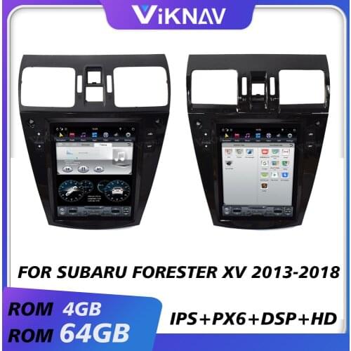 Car gps navi multimedia player for subaru forester xv 2013-2018 android auto radio car audio tape recorder vertical screen