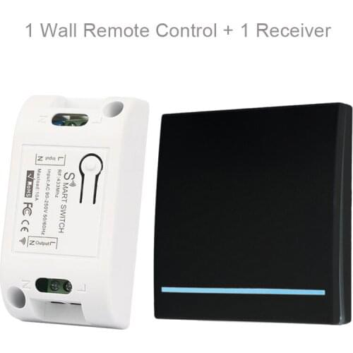 QIACHIP 433Mhz Wireless RF Remote Control Switch AC 110V 220V Lamp Light LED Wireless Switches Corridor Room Wall Panel Switch