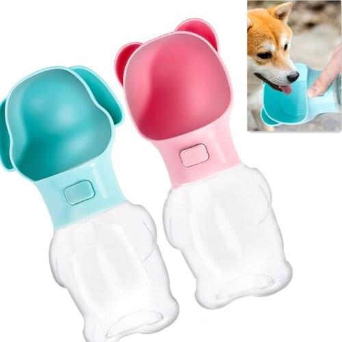 Safety Portable Pet Dog Water Bottle 500ml For Large Dogs Travel Puppy Cat Drinking Bowl Anynet Cute Style Outdoor Pet Feeder