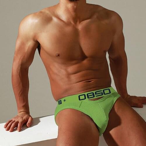 Brand Men Underwear Cotton Men Briefs Sexy Jockstrap Hollow Underpants Breathable U Pouch Cueca Sexy Bikini Briefs High Quality