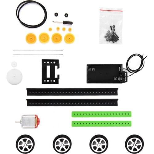 Kids Mini Battery Powered Car Model Kit Children DIY Self Assembly Portable Educational Toy Car Parts & Accs Train Baby Ability