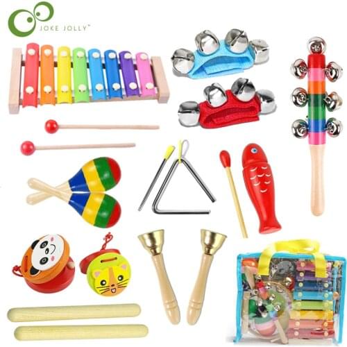 Toddler Musical Instruments Wooden Percussion Instruments Educational Preschool Toy for Kids Baby Instrument Musical Toys Set