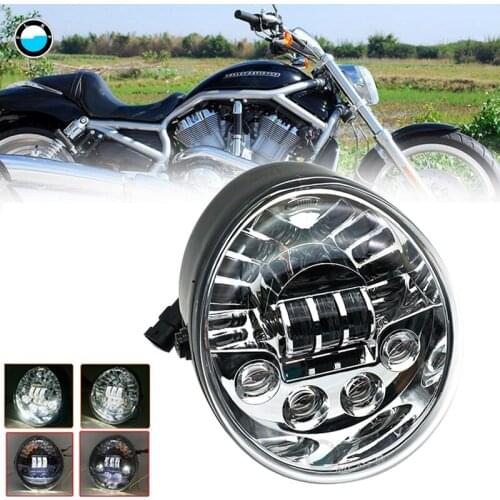 For Motorcycle v-rod Headlights With Yellow Turn signal White Daytime Running Light for V-rod headlight
