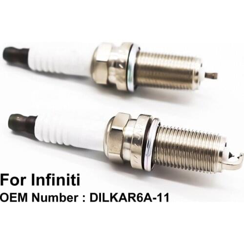 COWTOTAL Double Iridium Spark Plug DILKAR6A-11 for Infiniti EX25 EX35 FX35 FX37 FX50 G25 G35 M25 QX50 QX60 QX70 ( Pack of 4 )