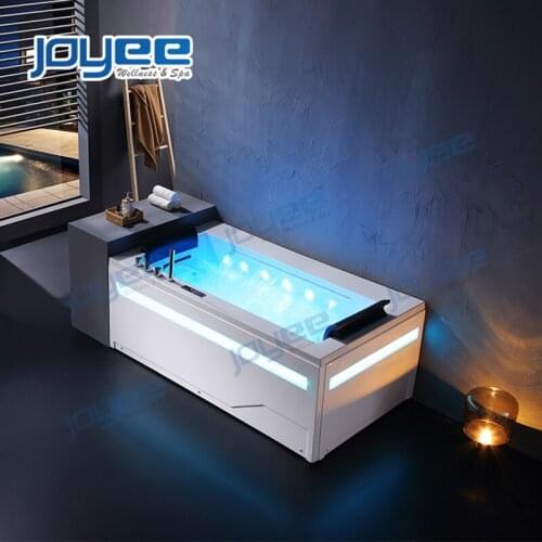 JOYEE Massage Tub Factory High Quality Pure Acrylic White Hydrotherapy Spa Whirlpool Bathtub with Big Waterfall Function