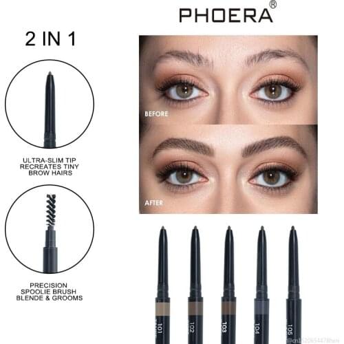 1Pc Superfine Natural Makeup 2 In1 Double Head Eyebrow Pencil Lasting Eye Brow Pen Make Up Waterproof Cosmetic TSLM1