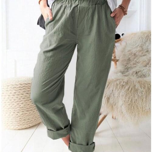 Женские льняные брюки MOONBIFFY China At AliExpress