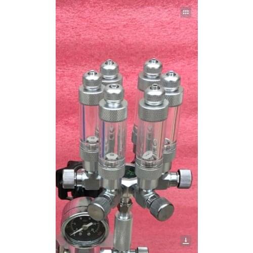 MUFAN Delicate 6-way + bubble counters CO2 splitter fish tank cylinder multi-ported valve co2 aquarium